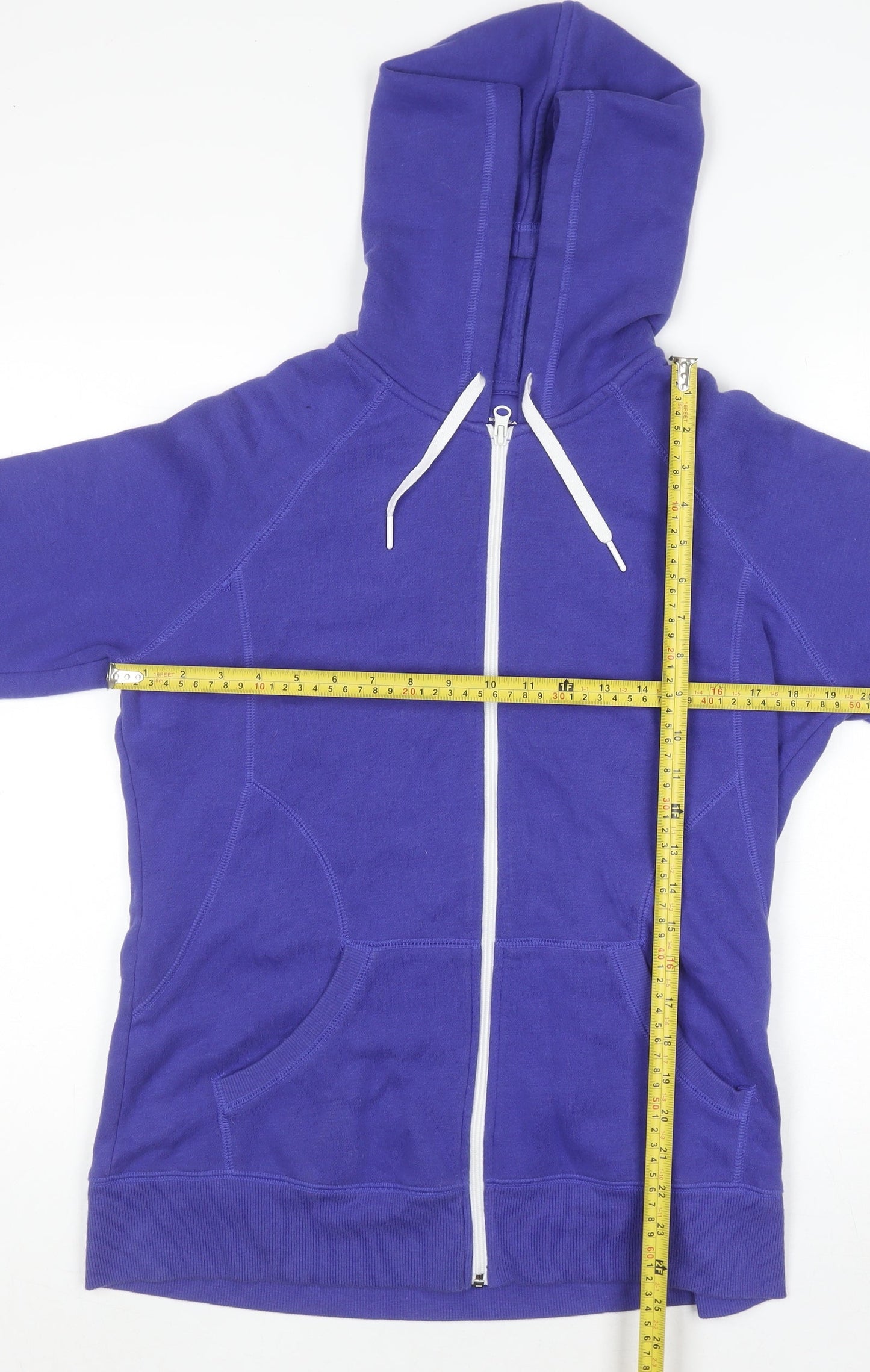 Tek Gear Men's Purple Full Zip Hoodie Size L Cotton Blend