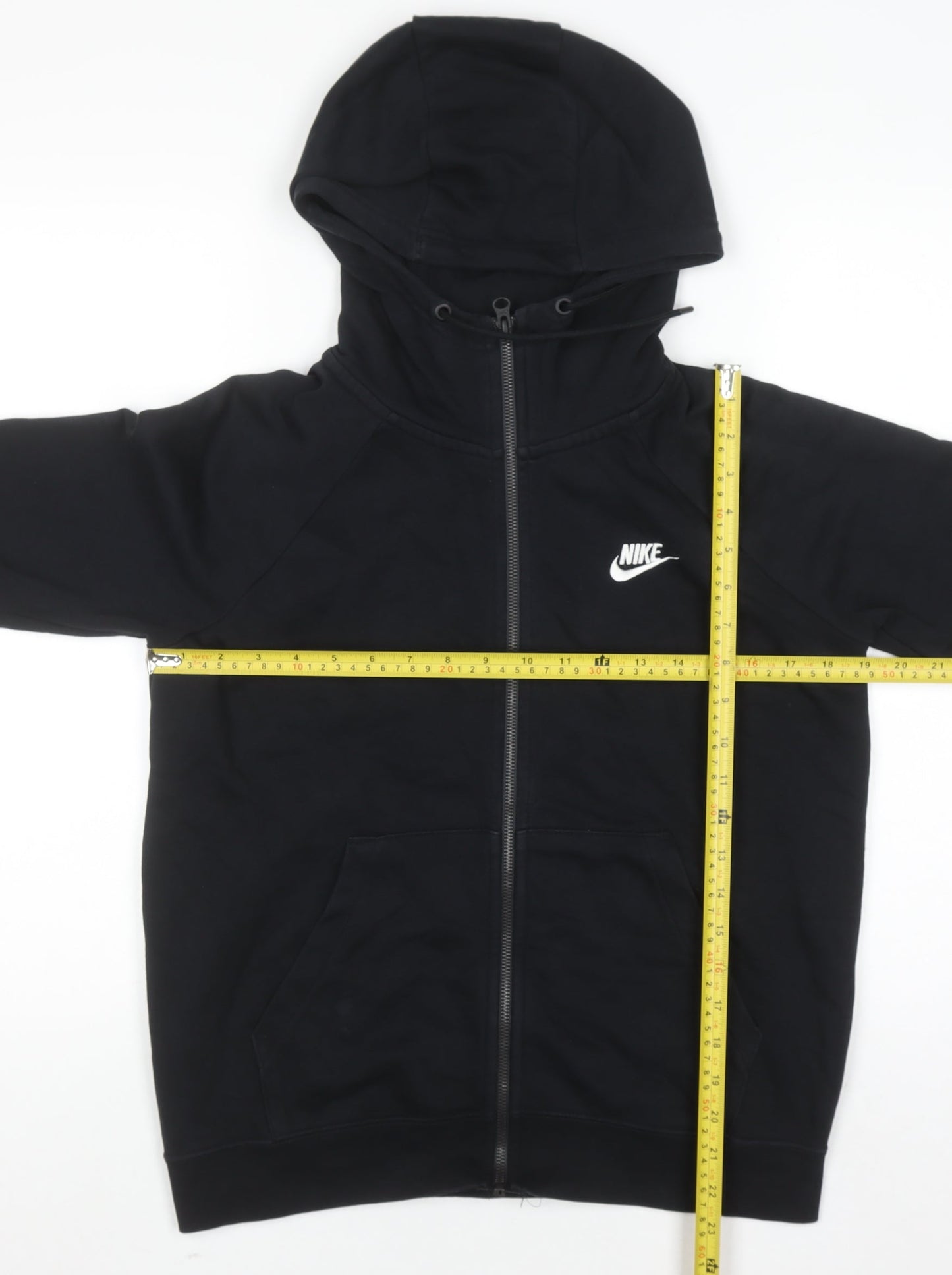 Nike Men's Black Small Full Zip Hoodie Fleece Sweatshirt