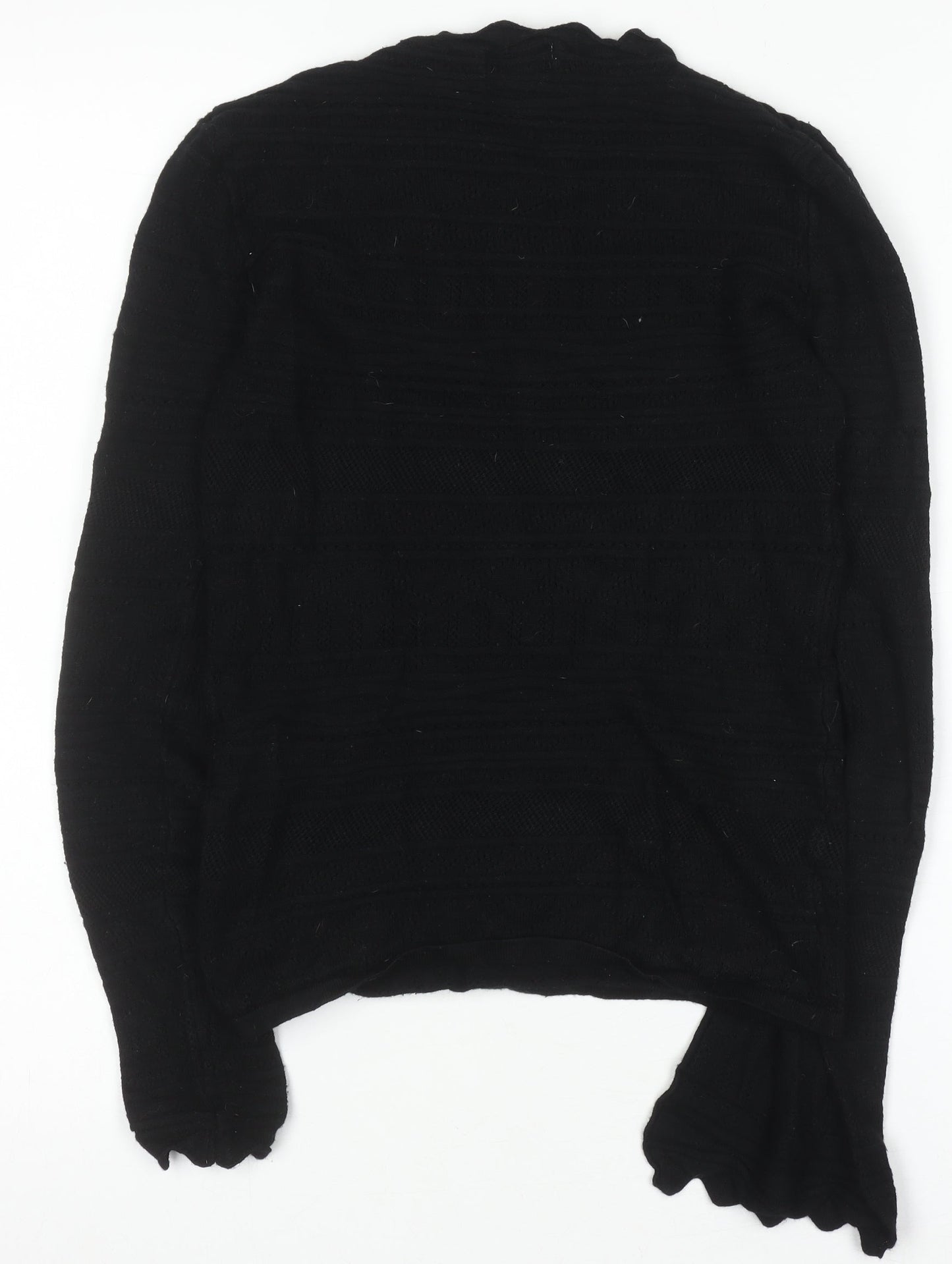 Warehouse Women Black Size 10 Mock Neck Long Sleeve Knit Jumper