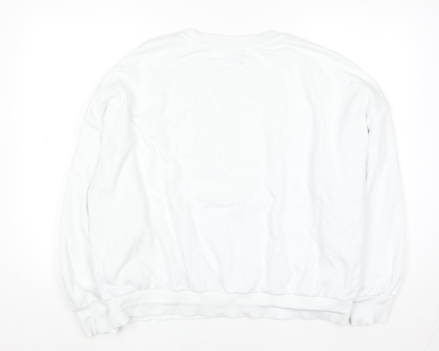 Disney Women’s White Mickey Mouse Winter Sweatshirt Size L