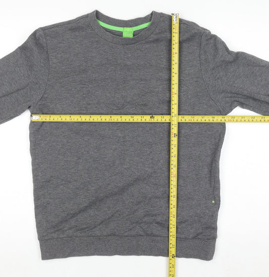 Hugo Boss Men's Grey Slim Fit Crew Neck Sweatshirt Size M
