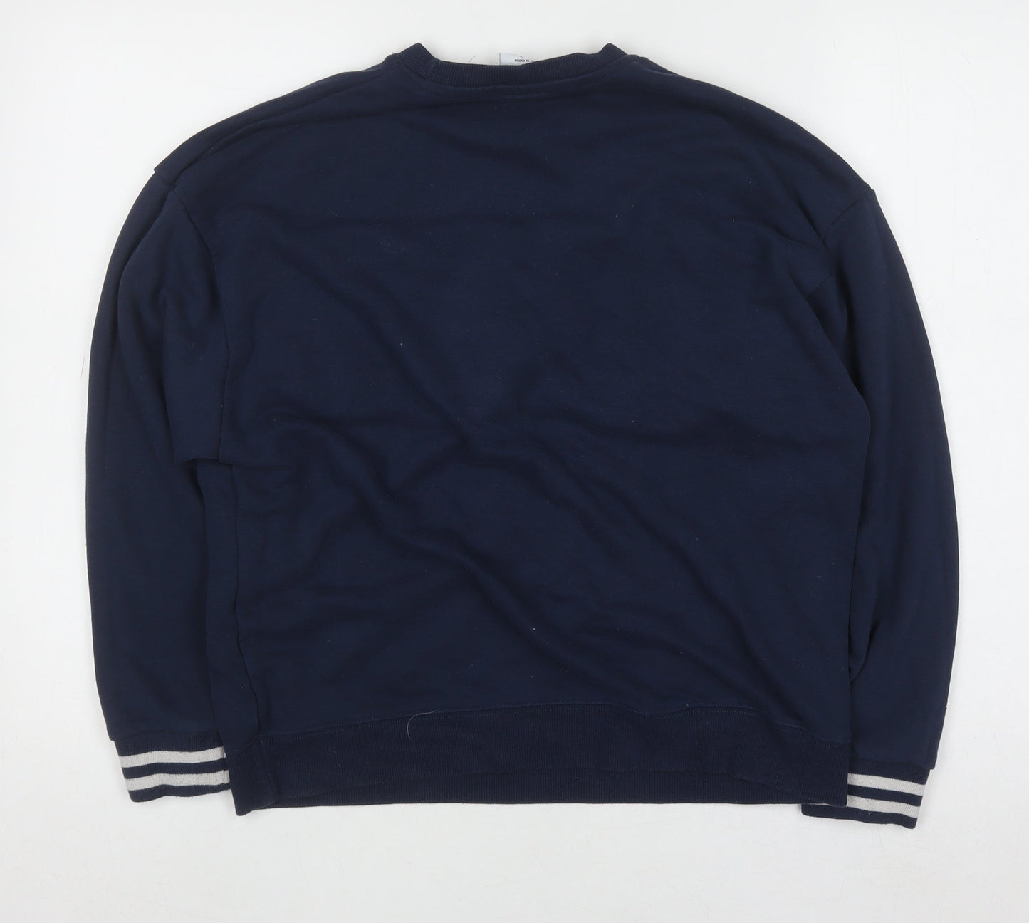 Primark Boys Blue Stitch Pullover Sweatshirt XS Disney Embroidered Jumper