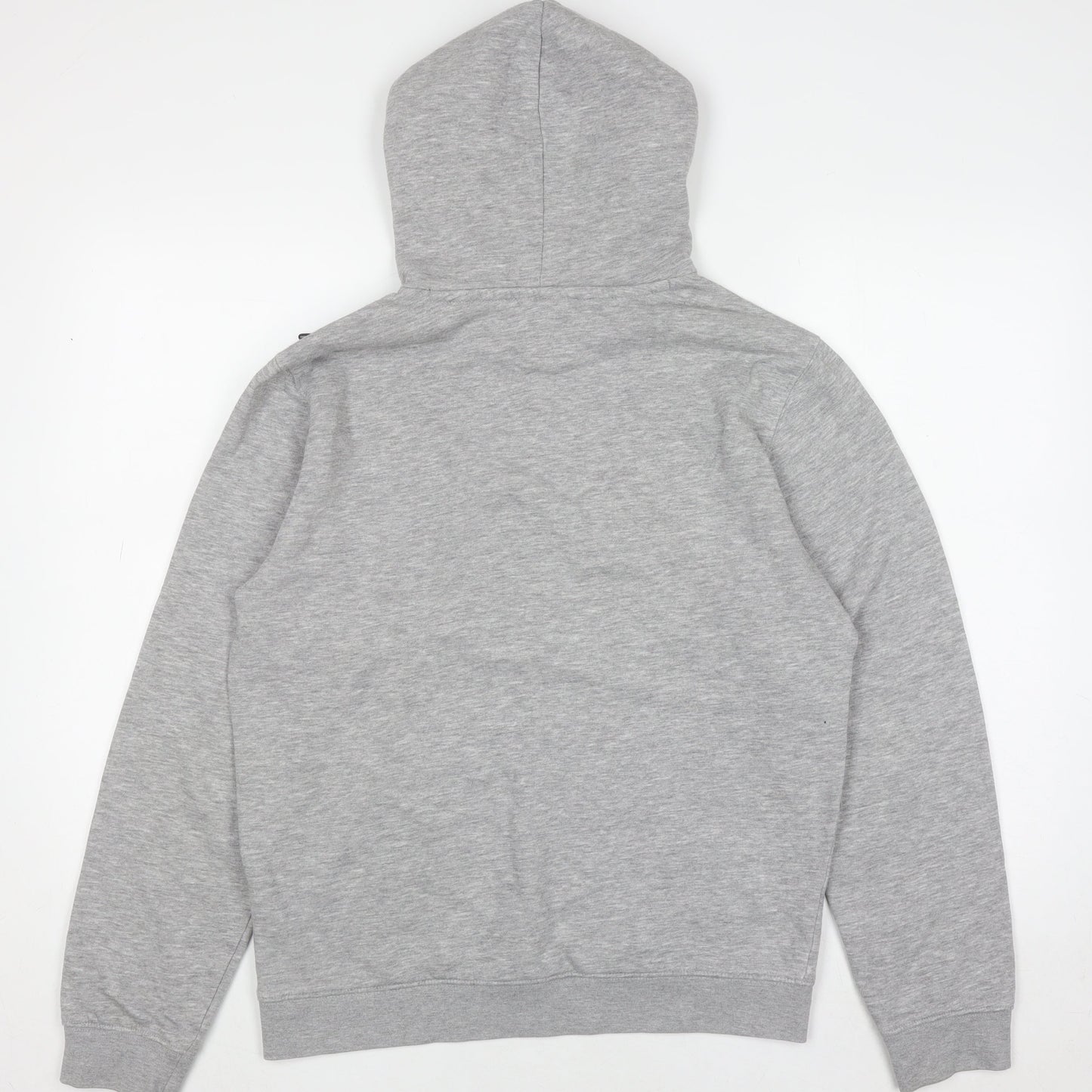 Champion Mens Grey Pullover Hoodie Medium Logo Print Sweatshirt