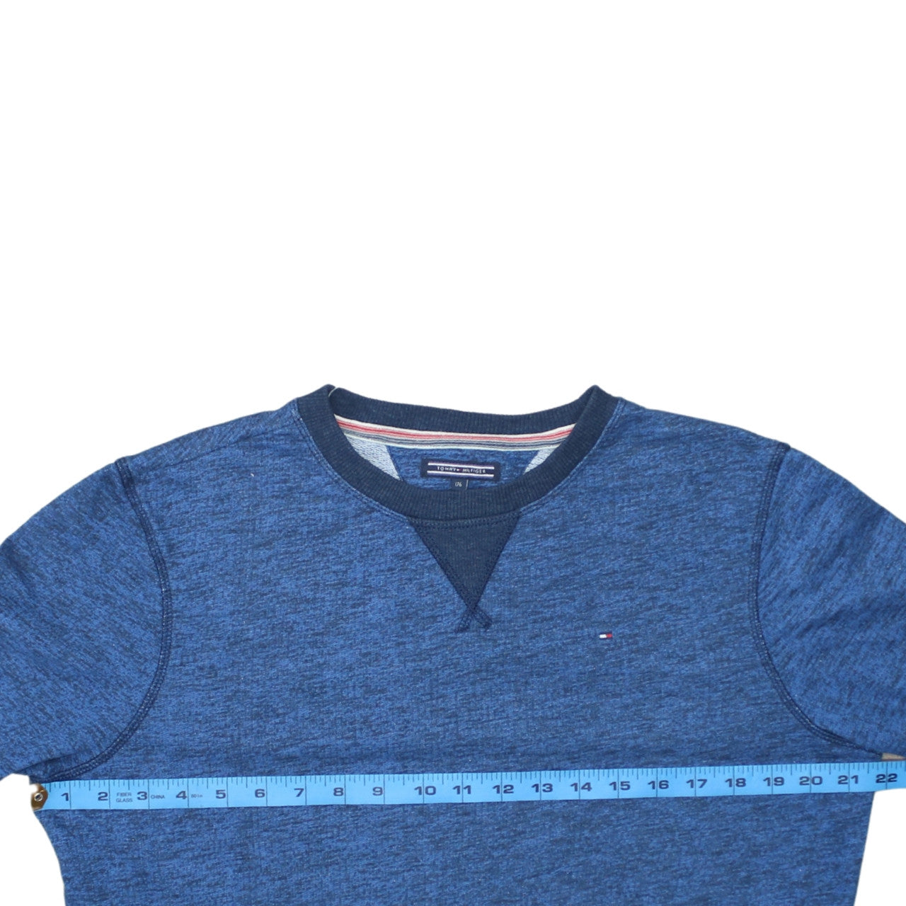 Tommy Hilfiger Men's Blue Crew Neck Regular Fit Sweatshirt L