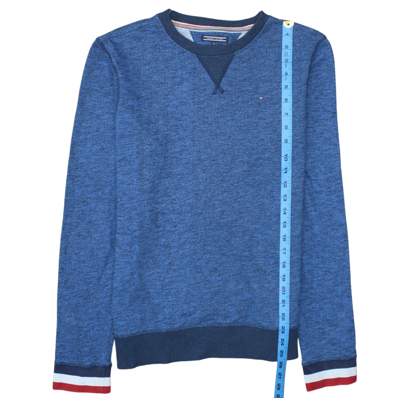 Tommy Hilfiger Men's Blue Crew Neck Regular Fit Sweatshirt L