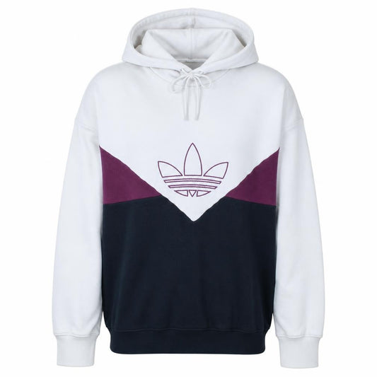 Adidas Women’s White Multicoloured Pullover Hoodie Size 16
