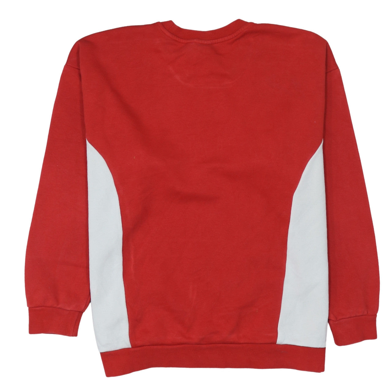 Adidas Womens Red White Crew Neck Pullover Sweatshirt Size 16