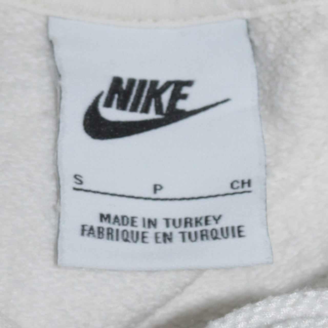 Nike Womens White Small Pullover Hoodie 100% Cotton Logo Print