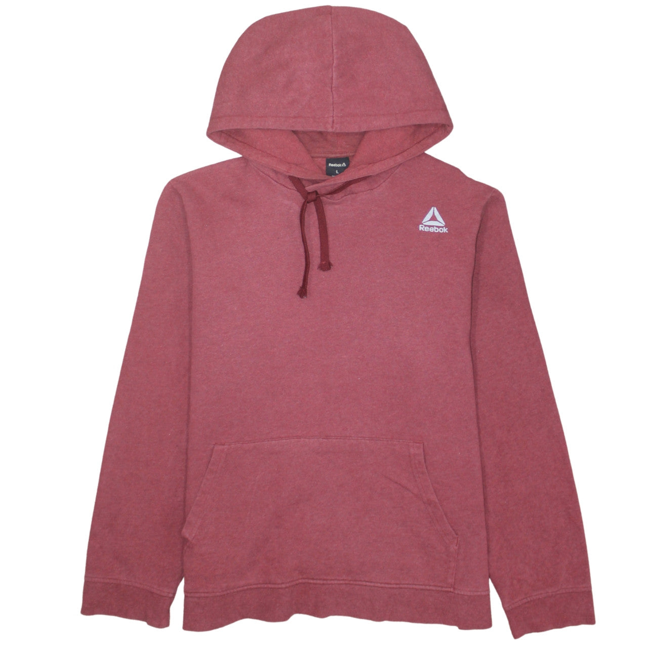 Reebok Men’s Red Pullover Hoodie Size L Sportswear Cotton Blend