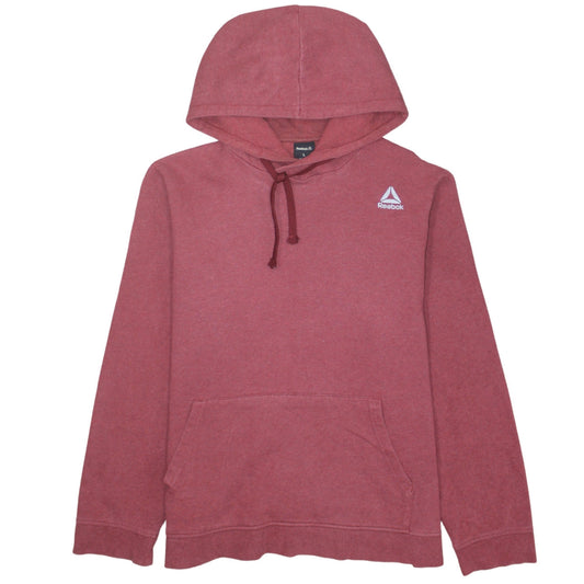 Reebok Men’s Red Pullover Hoodie Size L Sportswear Cotton Blend