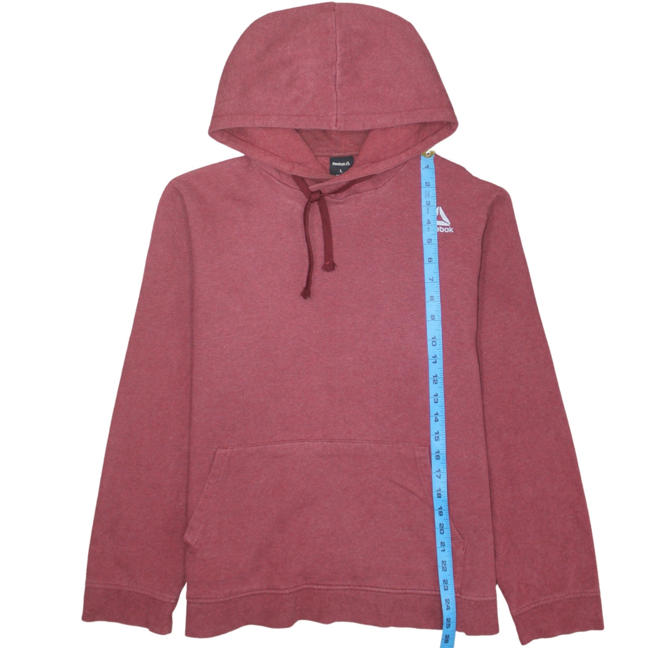 Reebok Men’s Red Pullover Hoodie Size L Sportswear Cotton Blend