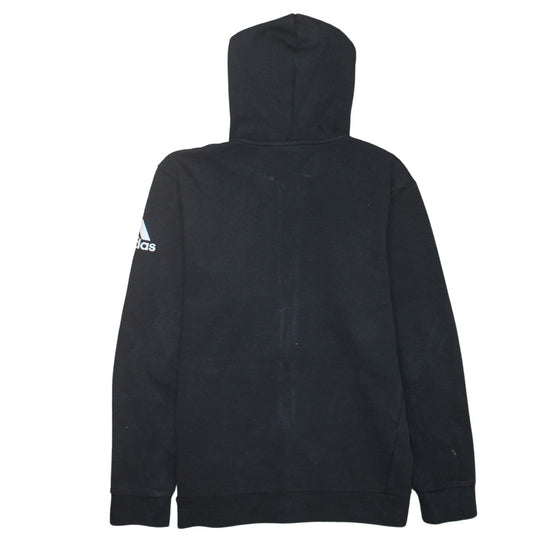 Adidas Men's Black Full Zip Hoodie L Sportswear Cotton Fleece