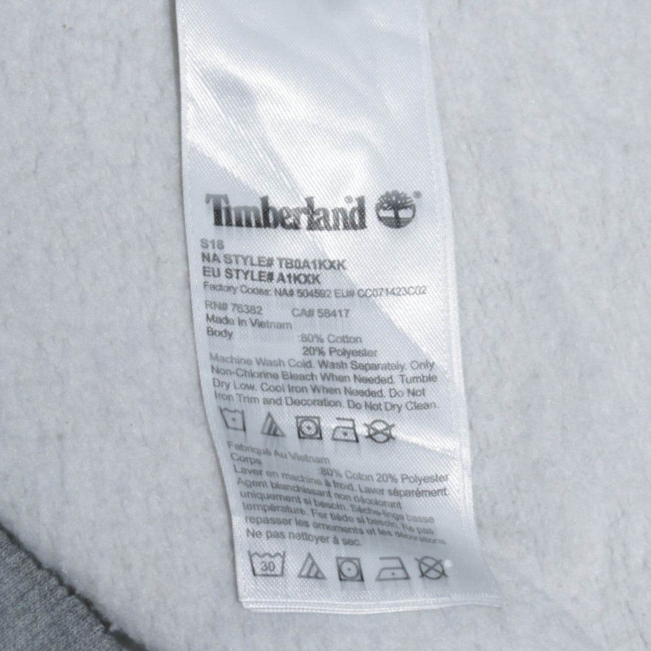 Timberland Men's Grey XL Pullover Sweatshirt Crew Neck Logo
