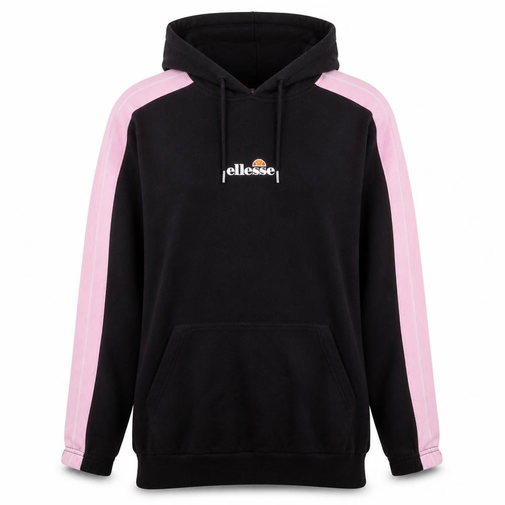 Ellesse Women's Black & Pink Pullover Hoodie UK 10 Cotton Logo