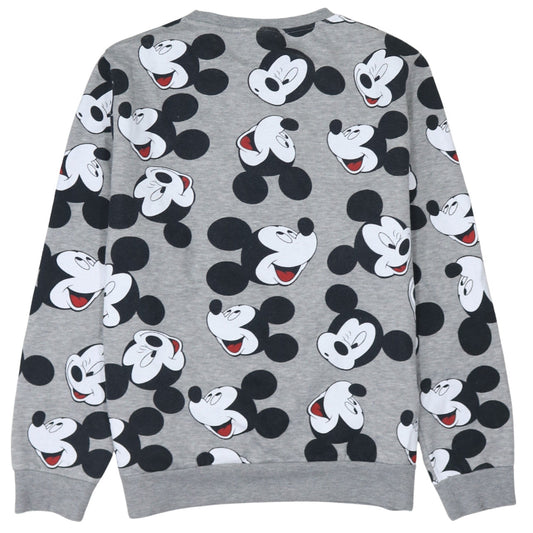 Disney Women Grey Mickey Mouse Sweatshirt M Graphic Pullover