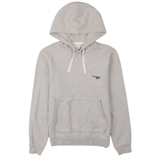 Lacoste Men's Grey XS Pullover Hoodie with Logo Detail
