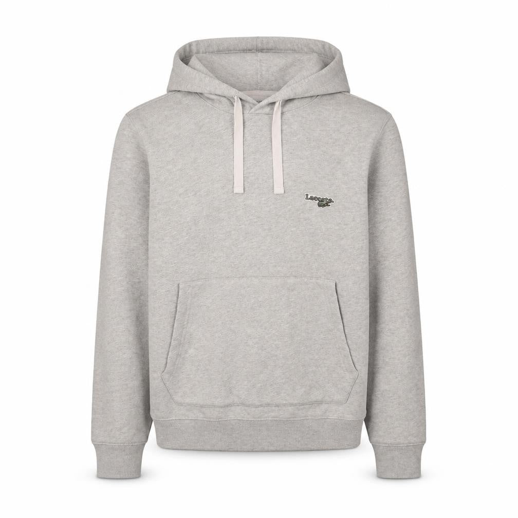 Lacoste Men's Grey XS Pullover Hoodie with Logo Detail