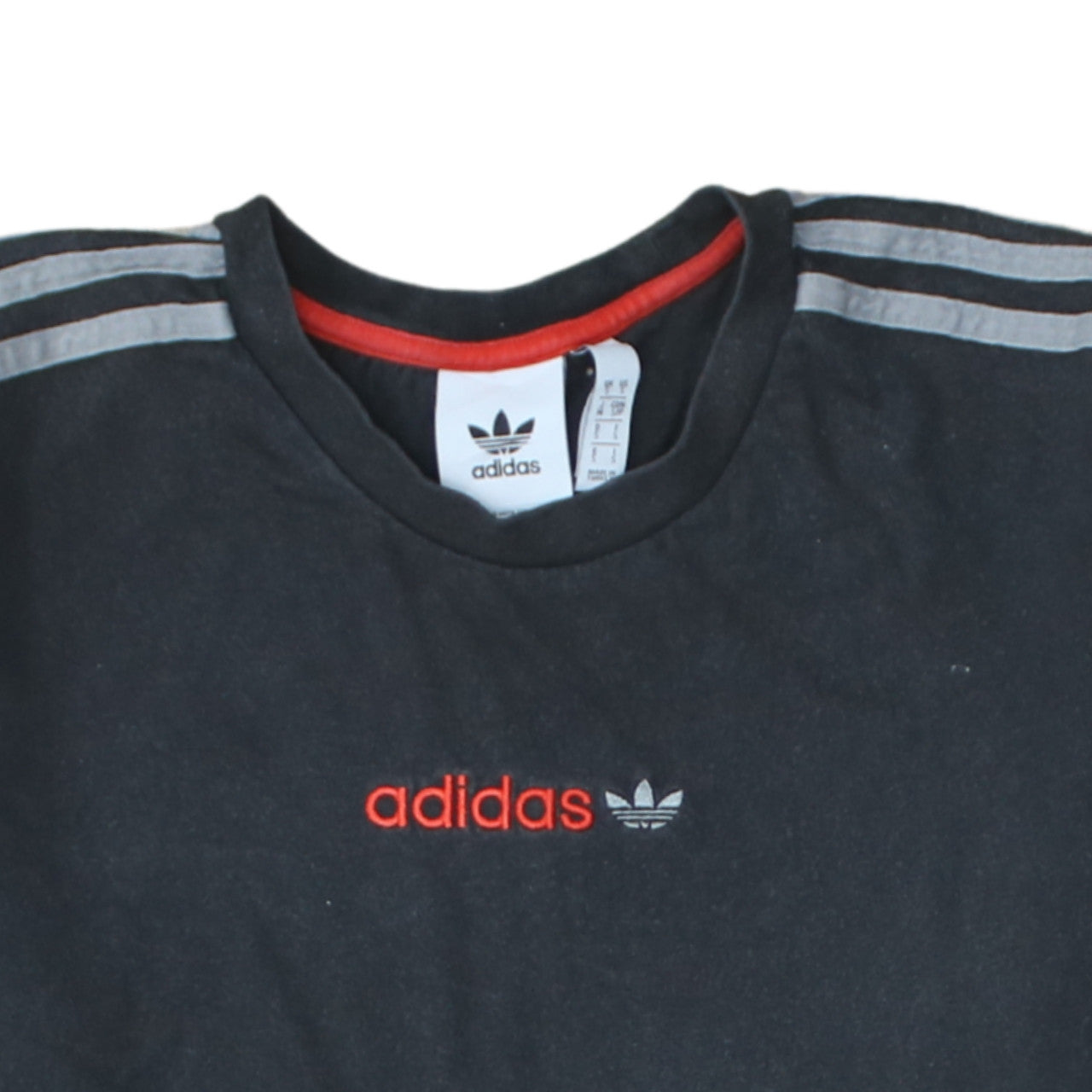 Adidas Men's Black Small Trefoil Logo Sports T-Shirt