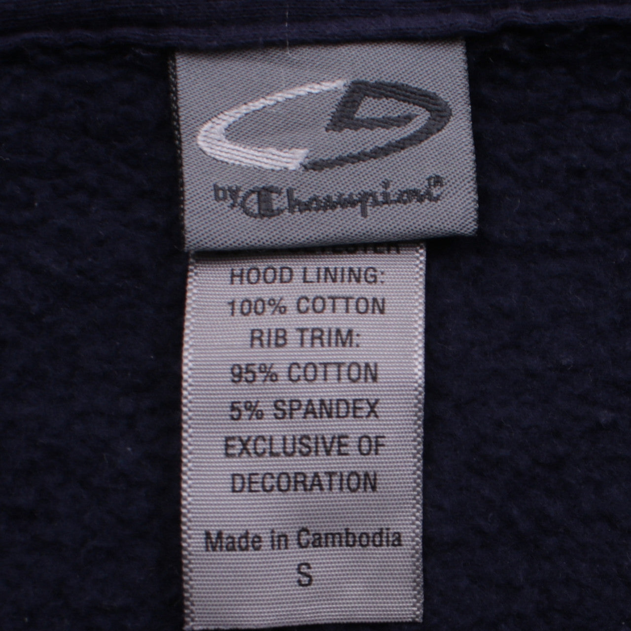 Champion Men's Blue Full Zip Hoodie Size S