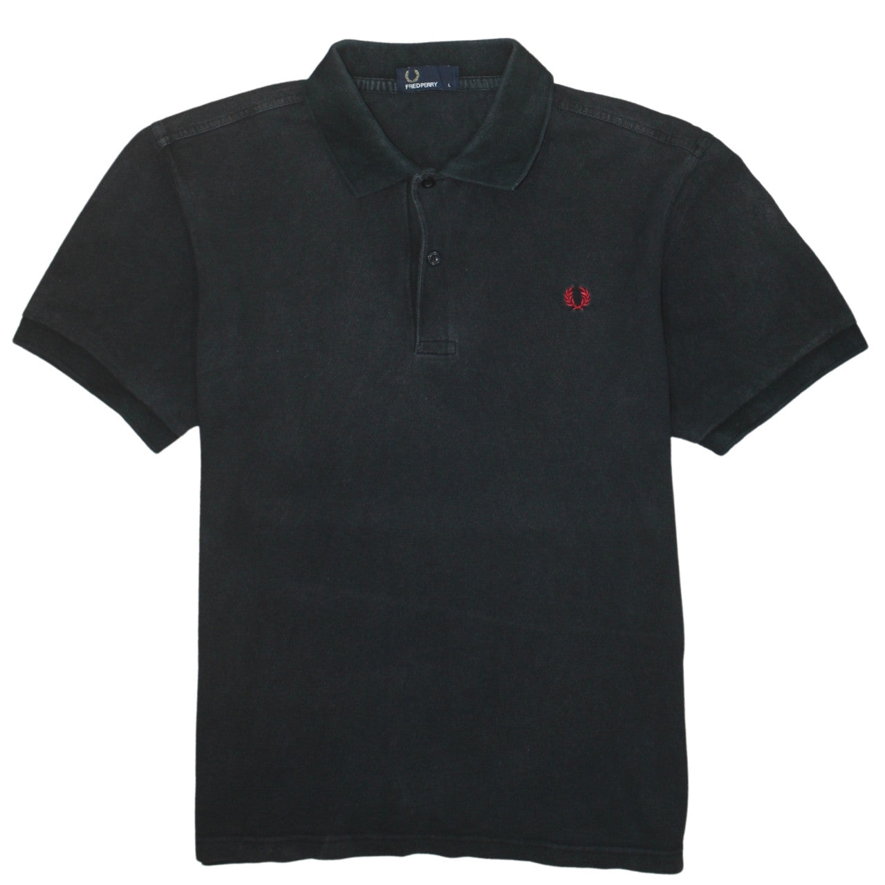 Fred Perry Men's Black Polo Shirt L Cotton Classic Style