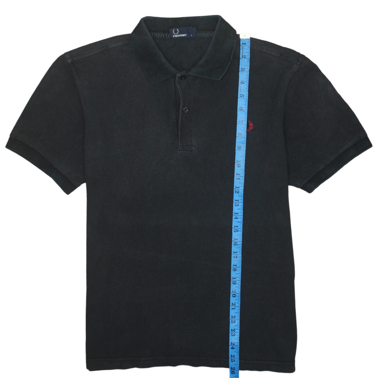 Fred Perry Men's Black Polo Shirt L Cotton Classic Style