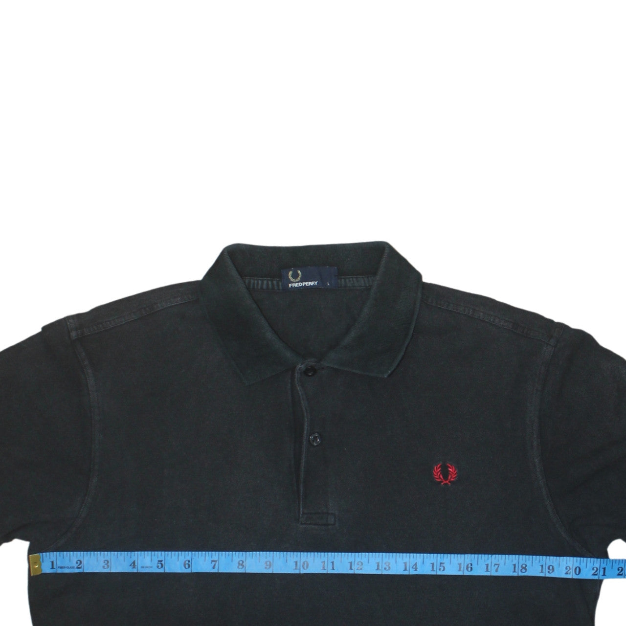 Fred Perry Men's Black Polo Shirt L Cotton Classic Style