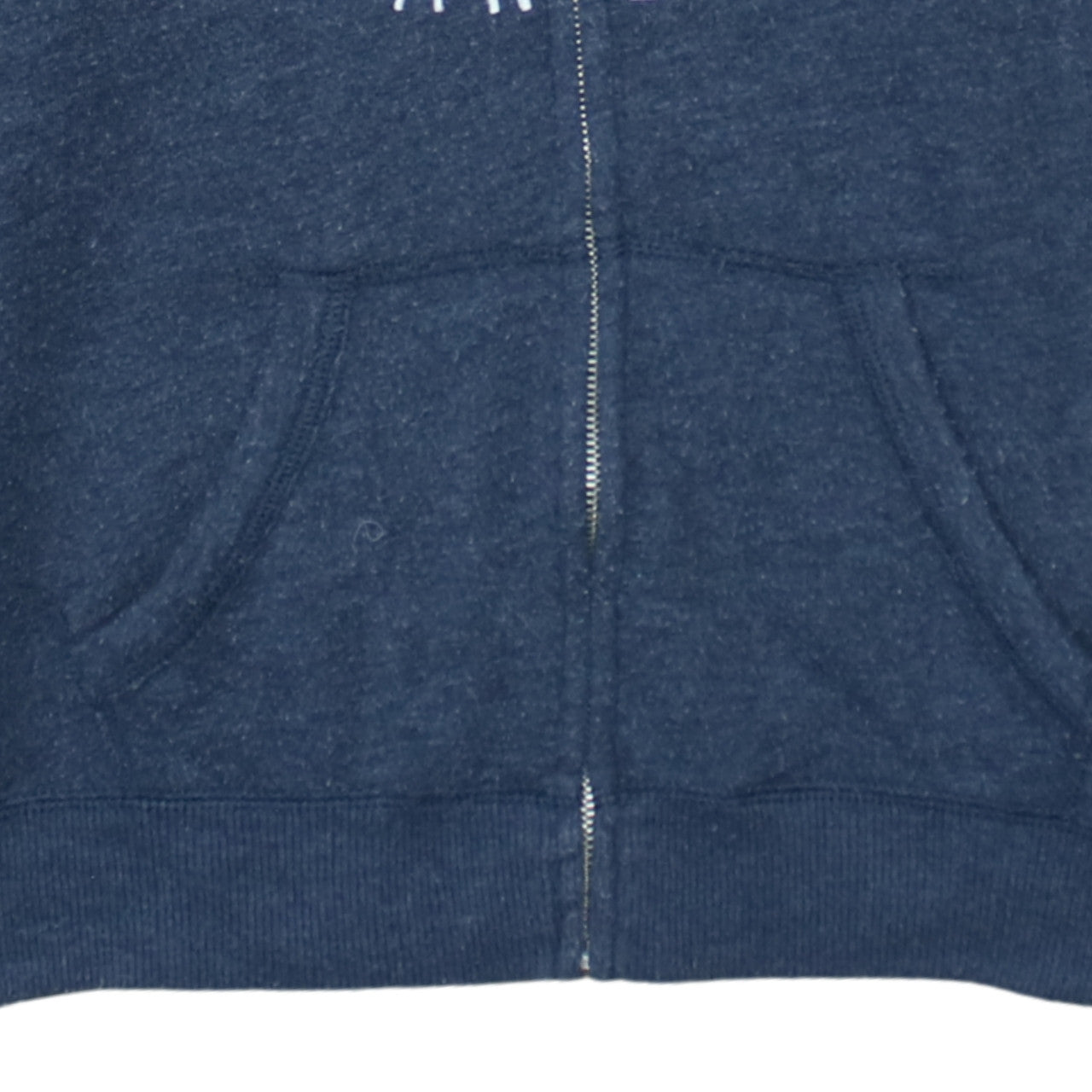 Hollister Womens Navy Blue Full Zip Hoodie L Casual Cotton Blend