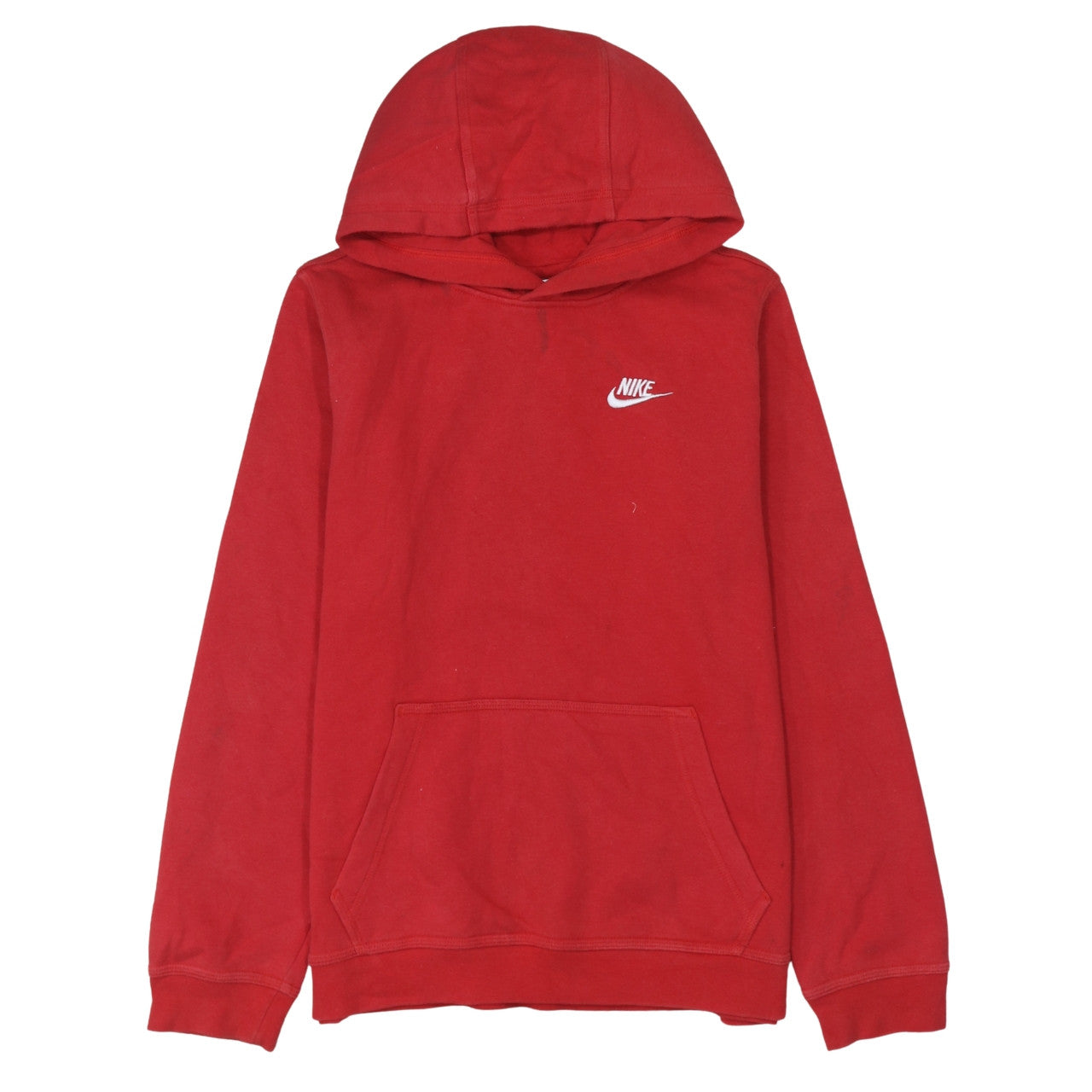Nike Womens Red Pullover Hoodie XL Cotton Fleece Casual Sweatshirt