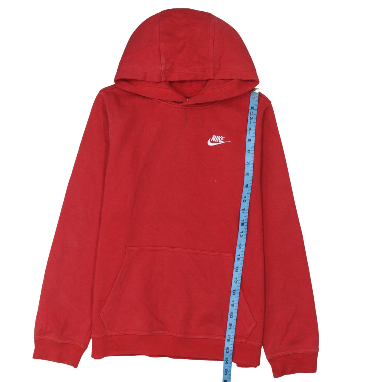 Nike Womens Red Pullover Hoodie XL Cotton Fleece Casual Sweatshirt