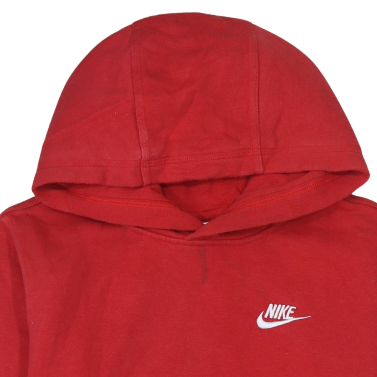 Nike Womens Red Pullover Hoodie XL Cotton Fleece Casual Sweatshirt