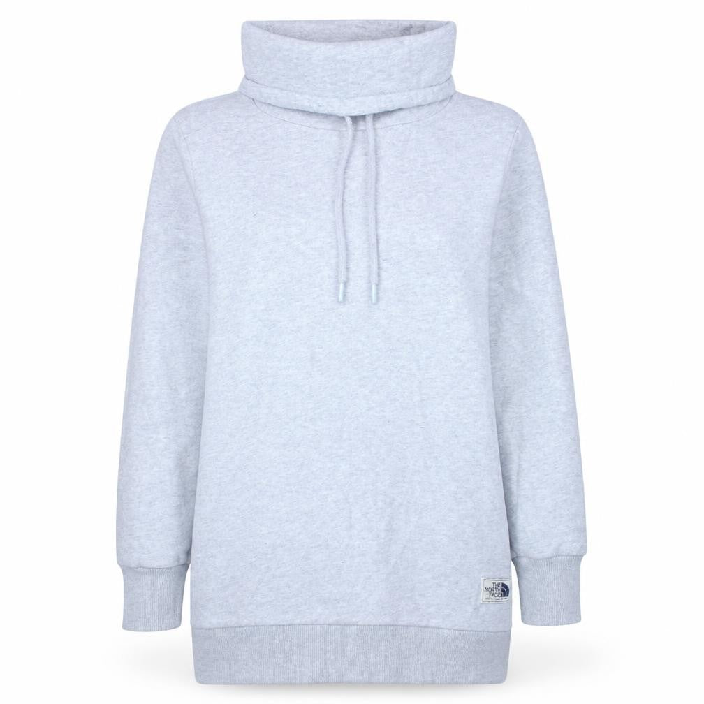 The North Face Women’s Light Grey Pullover Hoodie Size L Cotton Blend