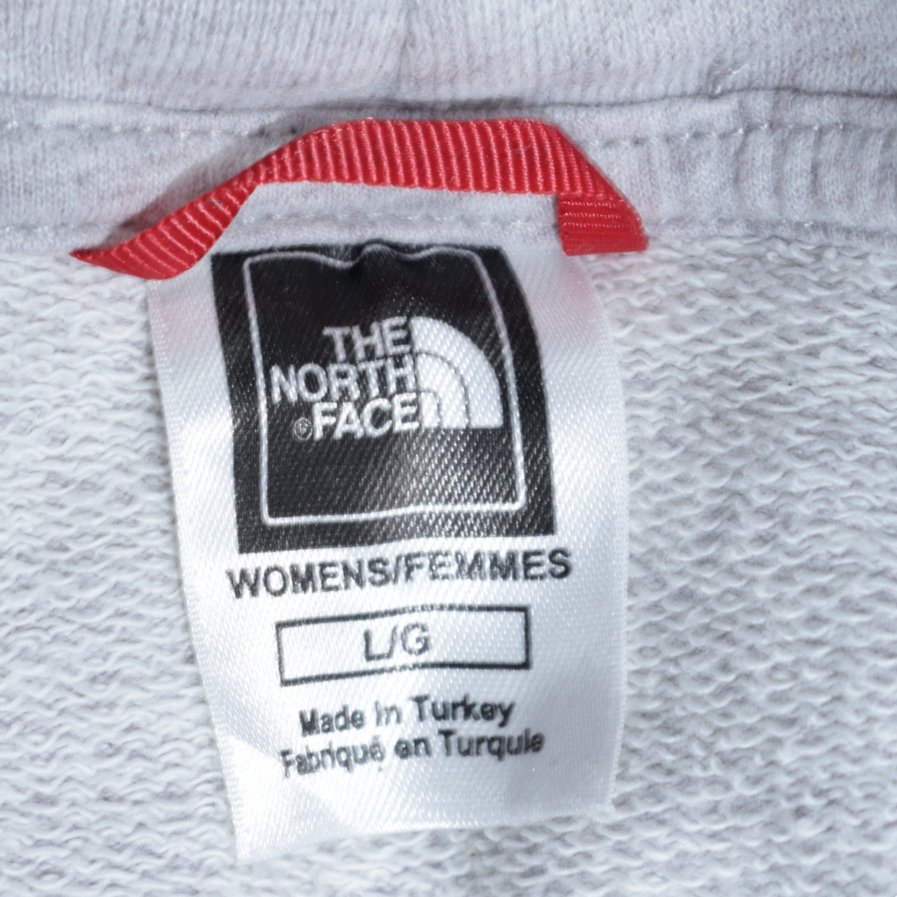 The North Face Women’s Light Grey Pullover Hoodie Size L Cotton Blend