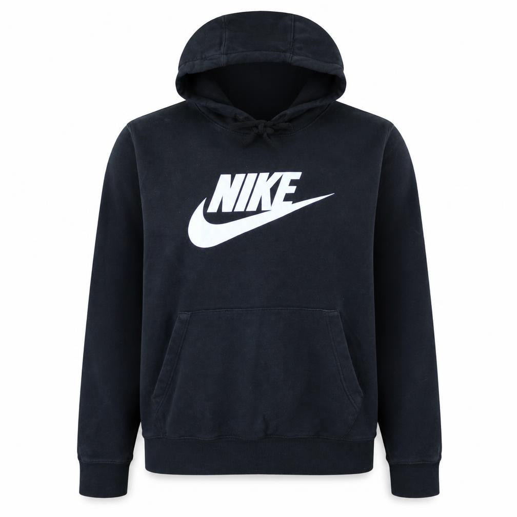 Nike Women's Black XL Pullover Hoodie with Logo Print