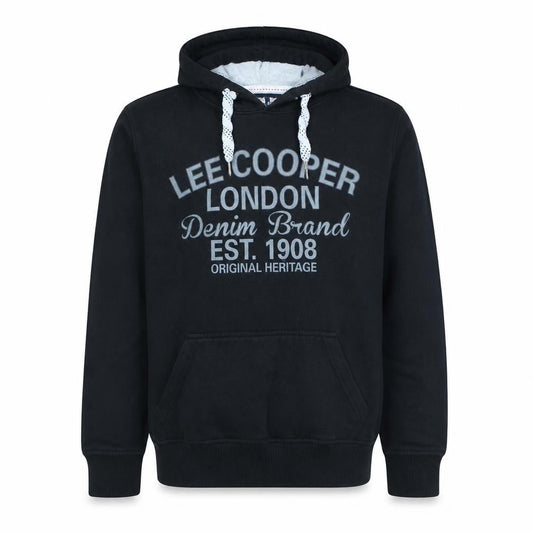 Lee Cooper Men's Black Pullover Hoodie L London Graphic Print