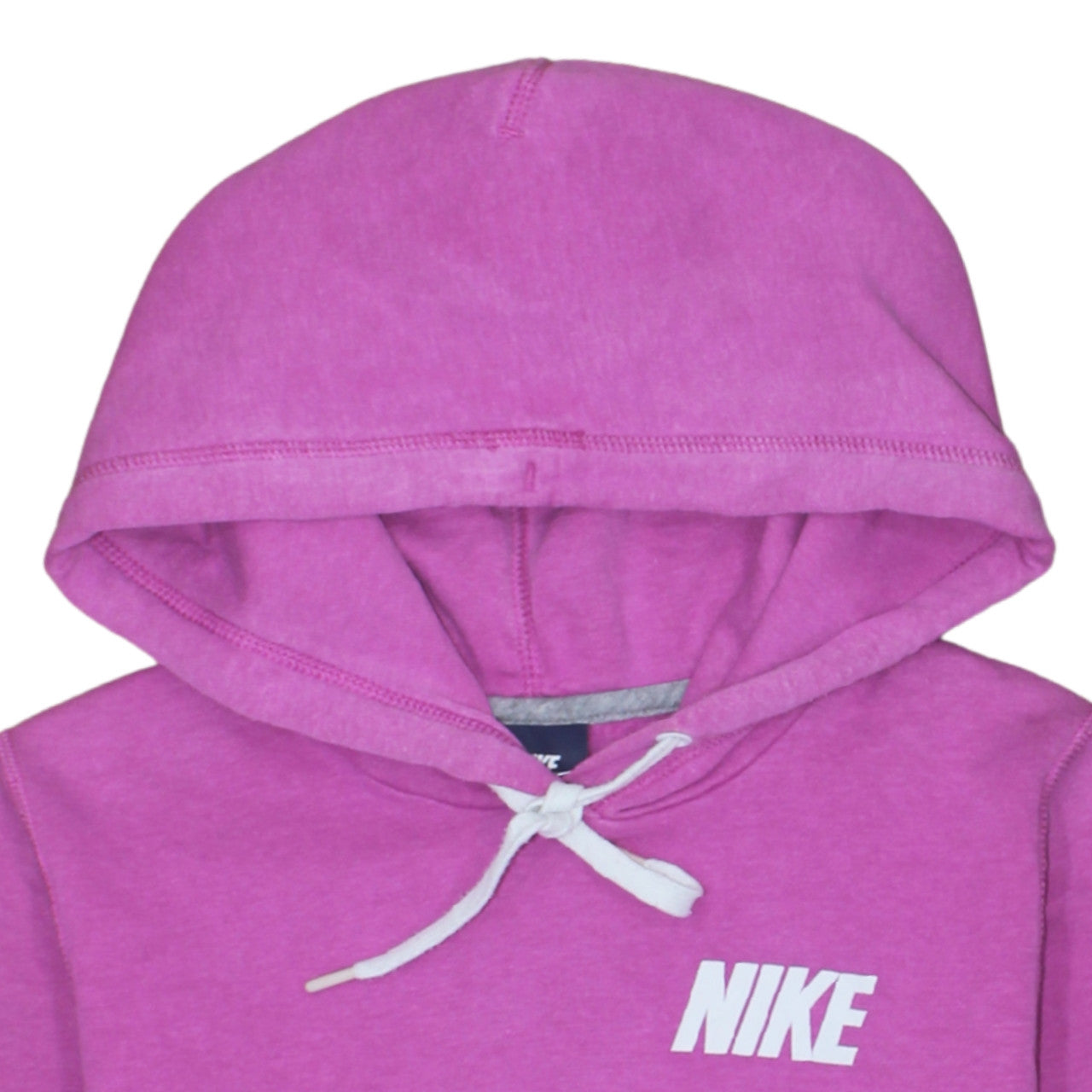 Nike Women Pink Pullover Hoodie Small Logo Design Cotton Blend