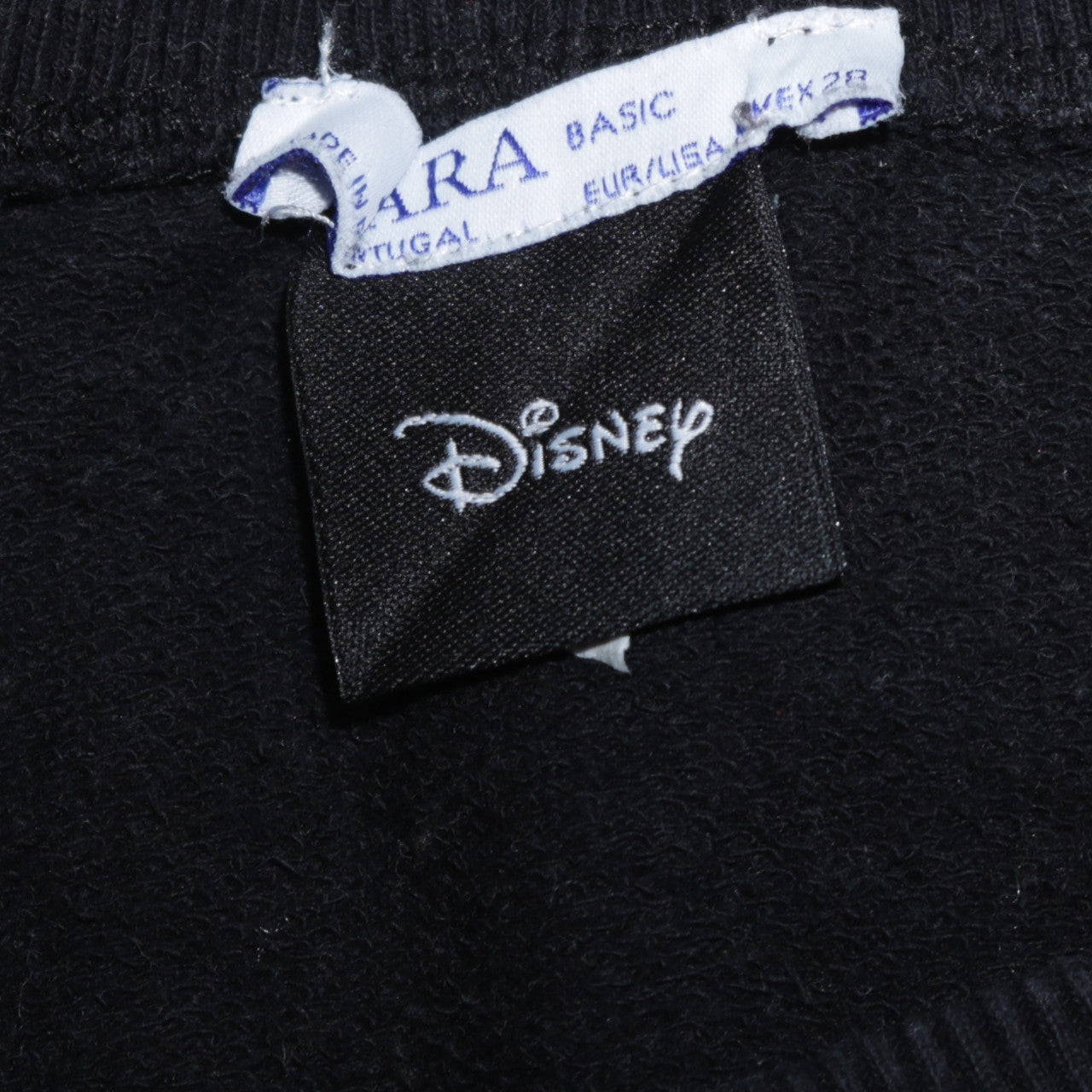 Zara Disney Women Black Dumbo Sweatshirt Size M Relaxed Fit Cotton