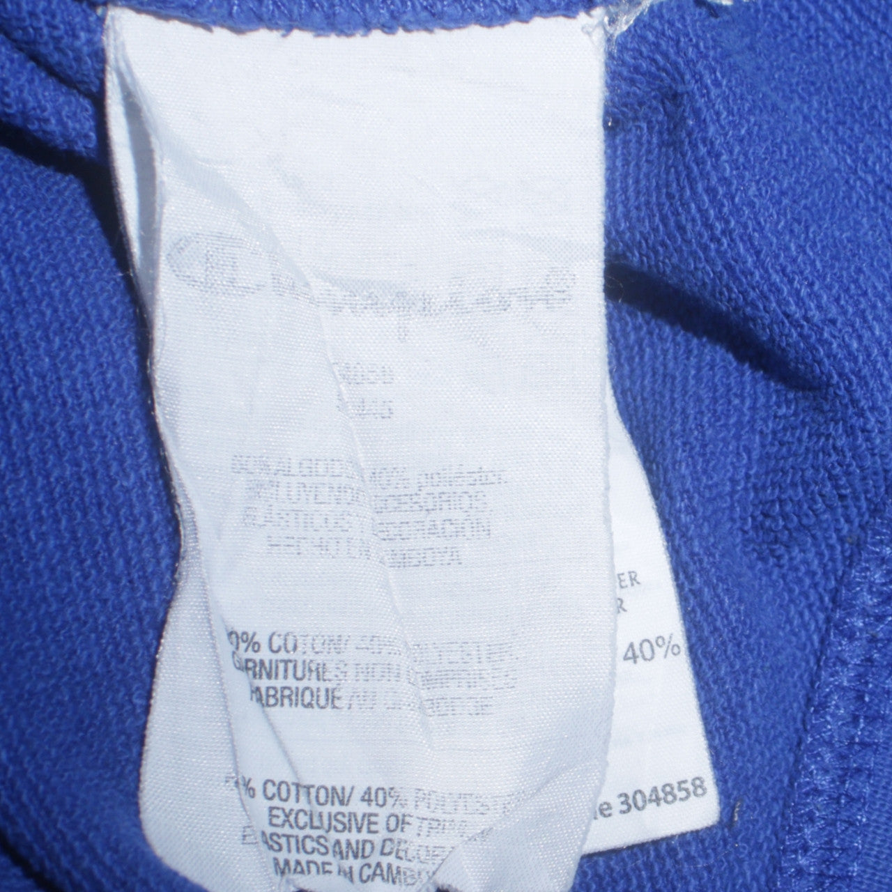Champion Boys Blue Pullover Hoodie 15-16 Years 2XL Cotton Blend Logo Sweatshirt