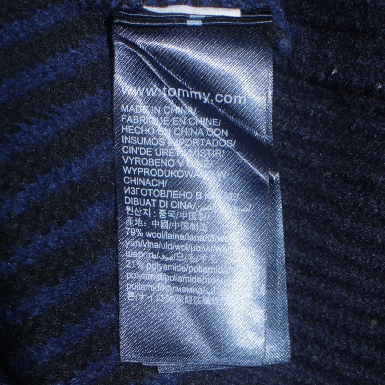 Tommy Hilfiger Men's Blue Wool Fair Isle Jumper Size S