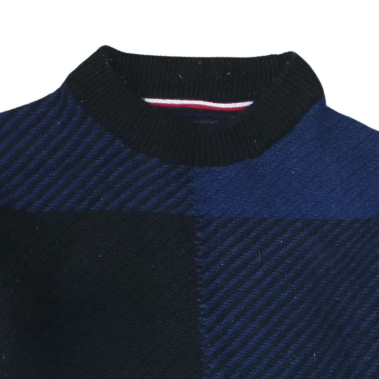 Tommy Hilfiger Men's Blue Wool Fair Isle Jumper Size S