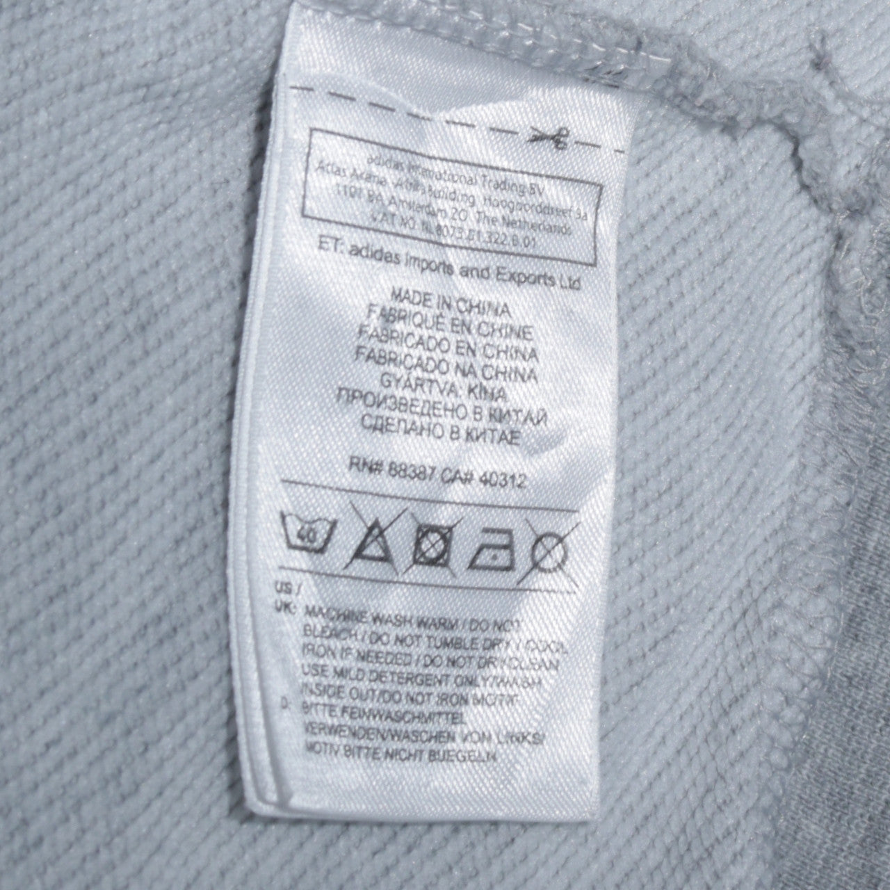 Adidas Mens Grey L Climalite Pullover Sweatshirt Crew Neck Logo