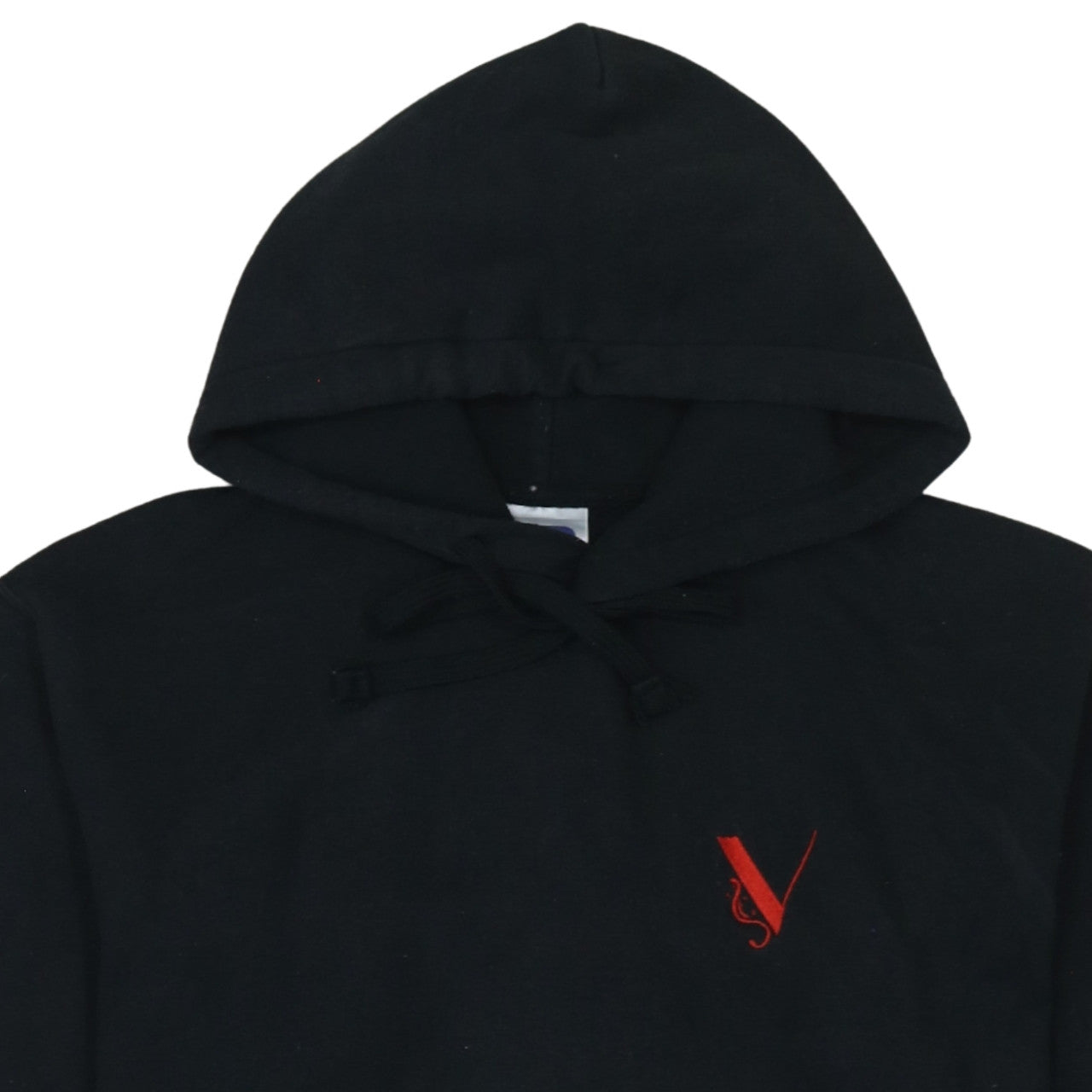 Russell Mens Black Embroidered Pullover Hoodie M Fleece