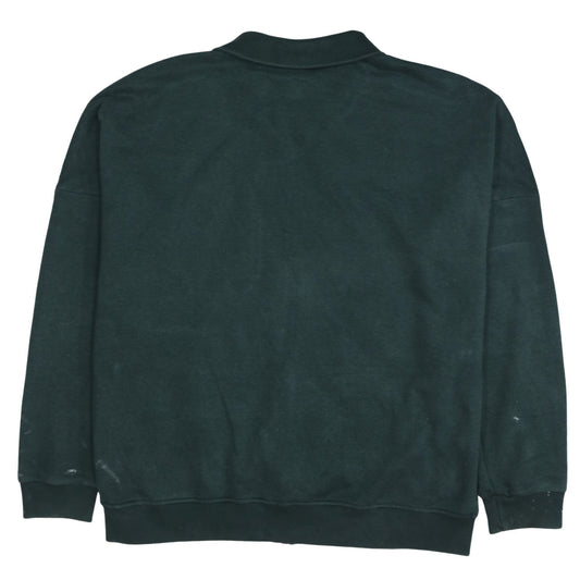 Adidas Men’s Green Full Zip Fleece Sweatshirt XL Regular Fit