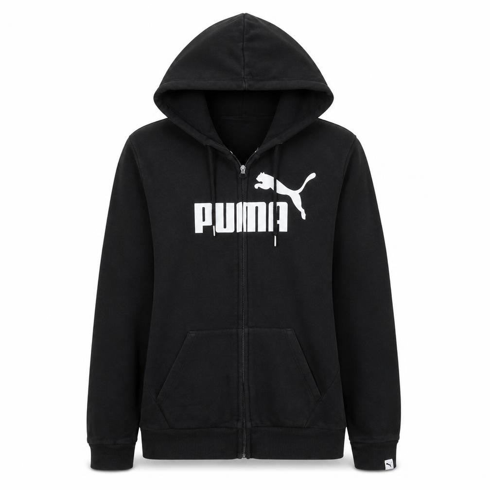 Puma Women's Black Size 12 Full Zip Hoodie Sweatshirt