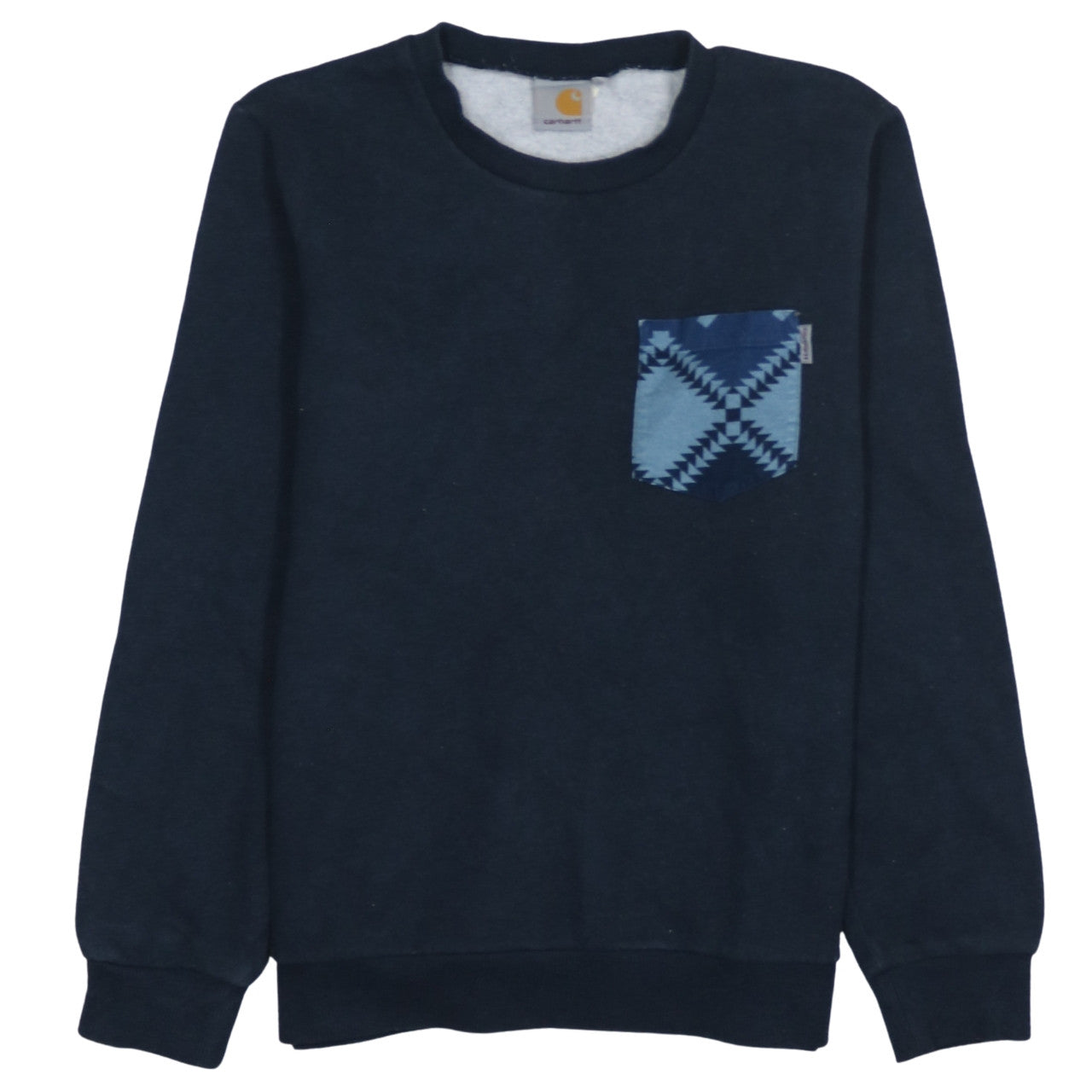 Carhartt Men’s Blue Eaton Pocket Crew Neck Sweatshirt Size M