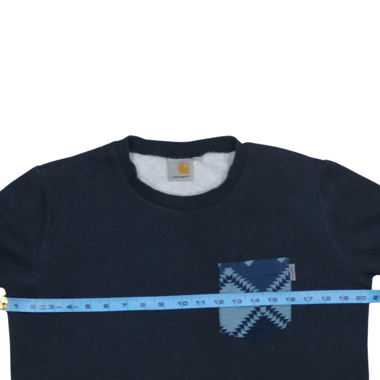 Carhartt Men’s Blue Eaton Pocket Crew Neck Sweatshirt Size M