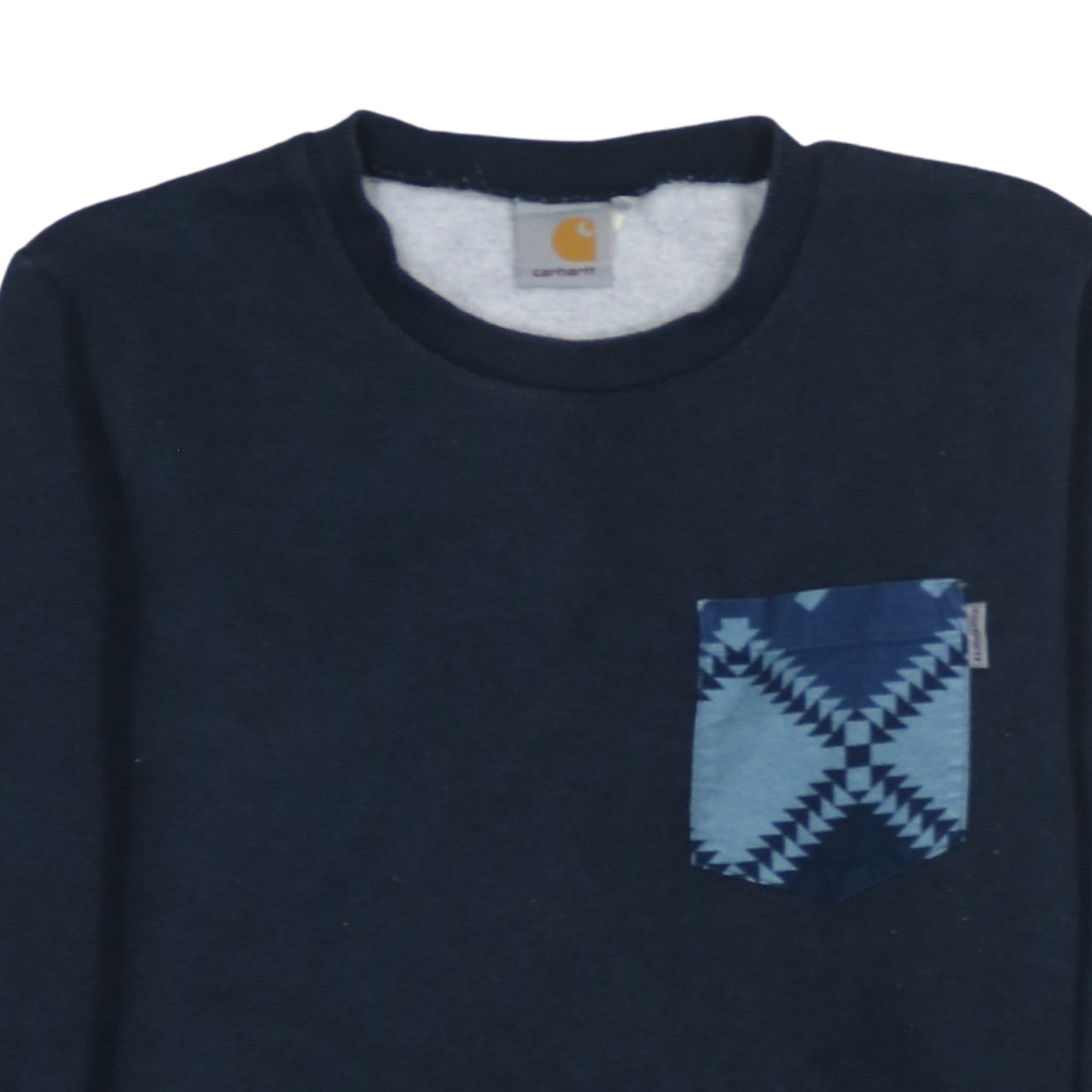 Carhartt Men’s Blue Eaton Pocket Crew Neck Sweatshirt Size M