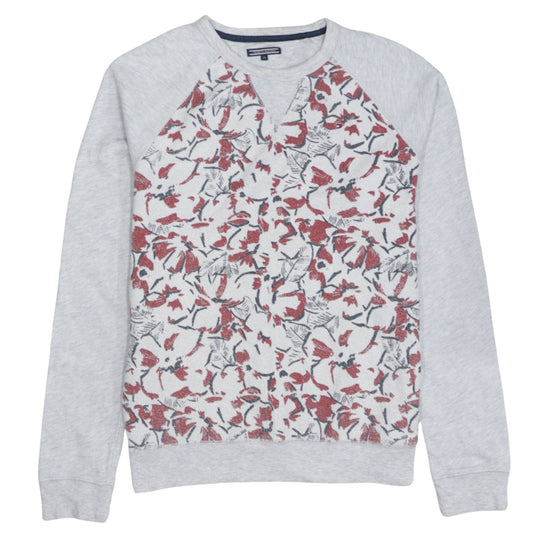 Tommy Hilfiger Men's Grey Floral Crew Neck Sweatshirt Size L