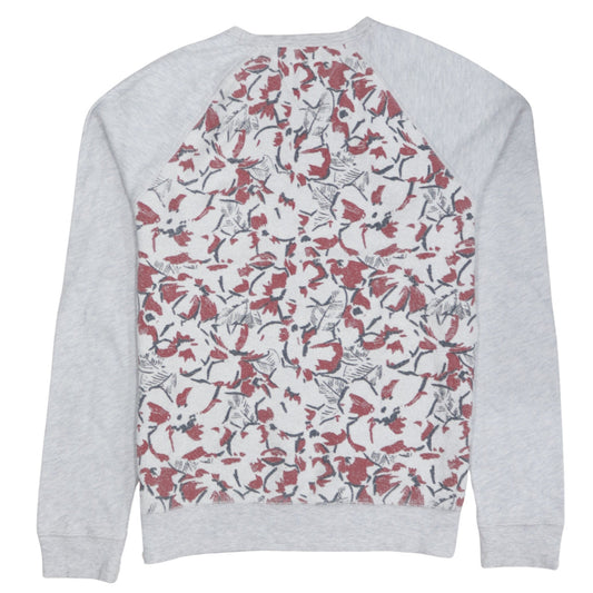 Tommy Hilfiger Men's Grey Floral Crew Neck Sweatshirt Size L