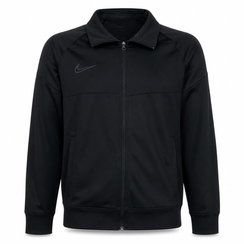 Front view of Nike boys’ black dri-fit full zip hoodie jacket l (147-158cm) polyester