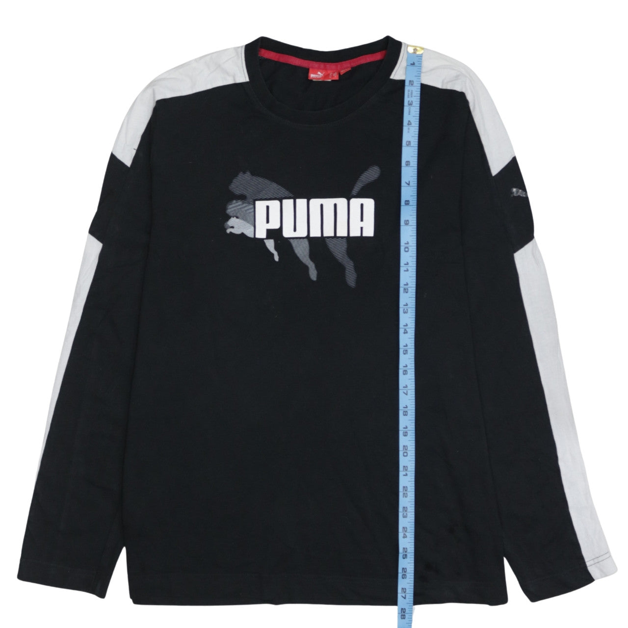 Puma Men's Black Long Sleeve Logo Sports T-Shirt Size L